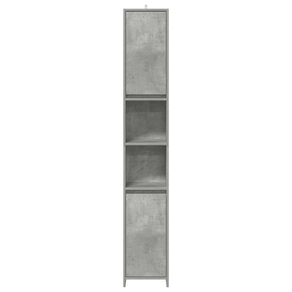 Bathroom Cabinet Concrete Grey 30x30x183,5 cm Engineered Wood