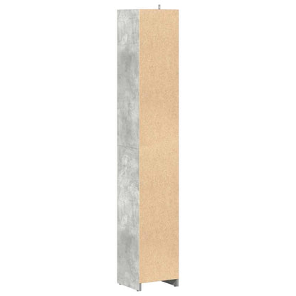 Bathroom Cabinet Concrete Grey 30x30x183,5 cm Engineered Wood