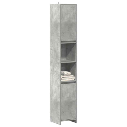 Bathroom Cabinet Concrete Grey 30x30x183,5 cm Engineered Wood