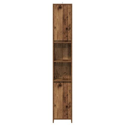 Bathroom Cabinet Old Wood 30x30x183,5 cm Engineered Wood