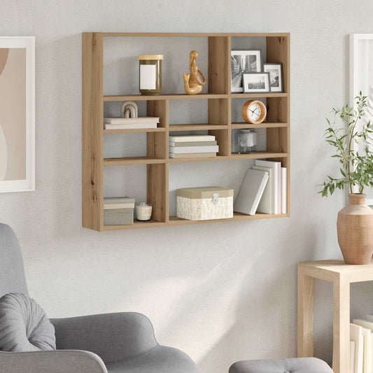 Wall Shelf Artisan Oak 90x16x78 cm Engineered Wood