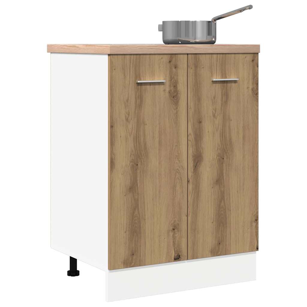 Bottom Cabinet Lyon Artisan Oak 60x46x81.5 cm Engineered Wood