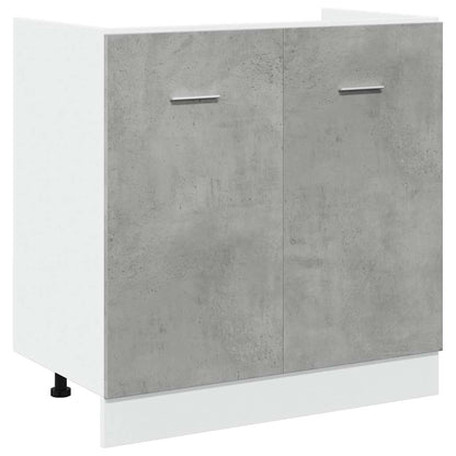 Sink Bottom Cabinet "Lyon" Concrete Grey 80x46x81.5 cm