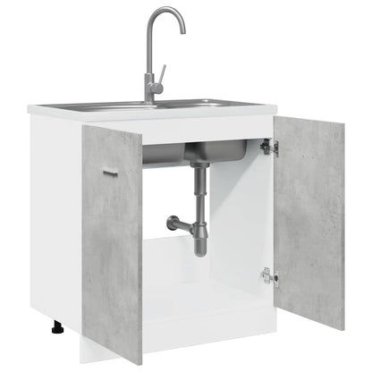 Sink Bottom Cabinet "Lyon" Concrete Grey 80x46x81.5 cm