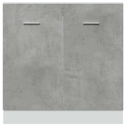 Sink Bottom Cabinet Lyon Concrete Grey 80x46x81.5 cm Engineered Wood
