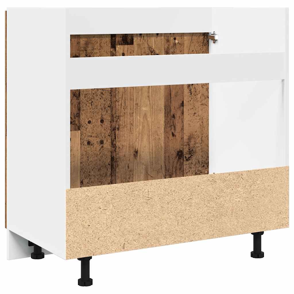 Sink Bottom Cabinet "Lyon" Old Wood 80x46x81,5 cm Engineered Wood