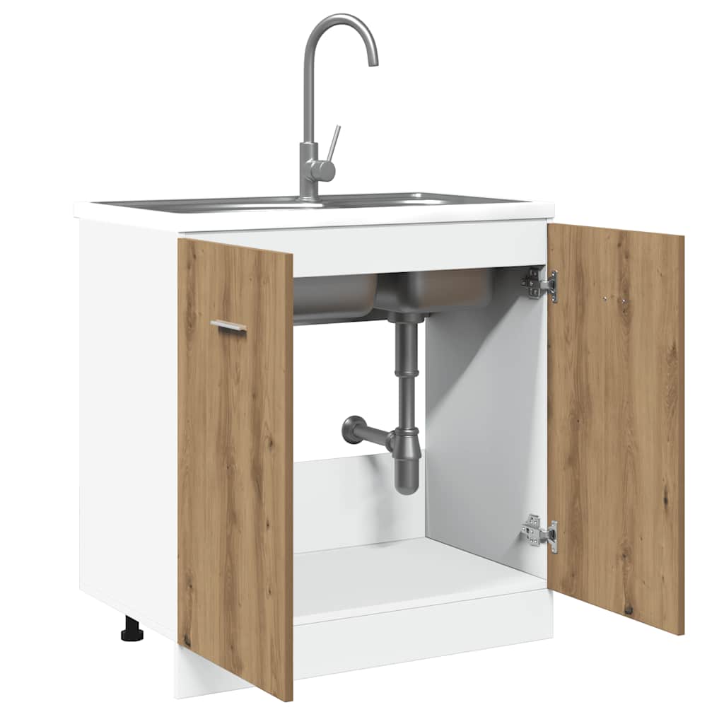 Sink Bottom Cabinet "Lyon" Artisan Oak 80x46x81.5 cm