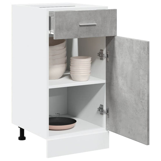 Drawer Bottom Cabinet "Lyon" Concrete Grey 40x46x81.5 cm