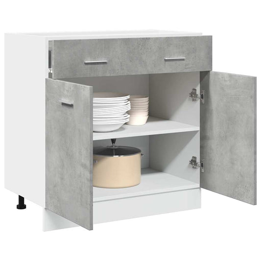 Drawer Bottom Cabinet "Lyon" Concrete Grey 80x46x81.5 cm
