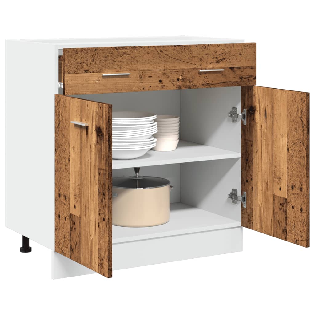 Drawer Bottom Cabinet Lyon Old Wood 80x46x81.5 cm Engineered Wood