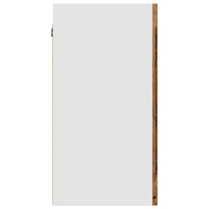Hanging Glass Cabinet Lyon Old Wood 40x31x60 cm Engineered Wood