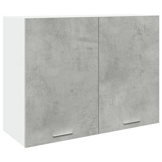 Hanging Cabinet "Lyon" Concrete Grey 80x31x60 cm Engineered Wood