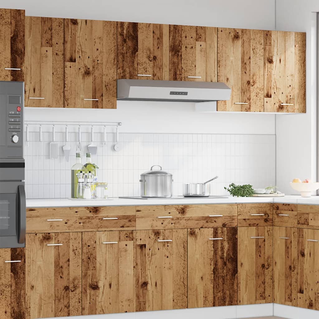 Hanging Cabinet Lyons 2 pcs Old Wood 50x31x60 cm Engineered Wood