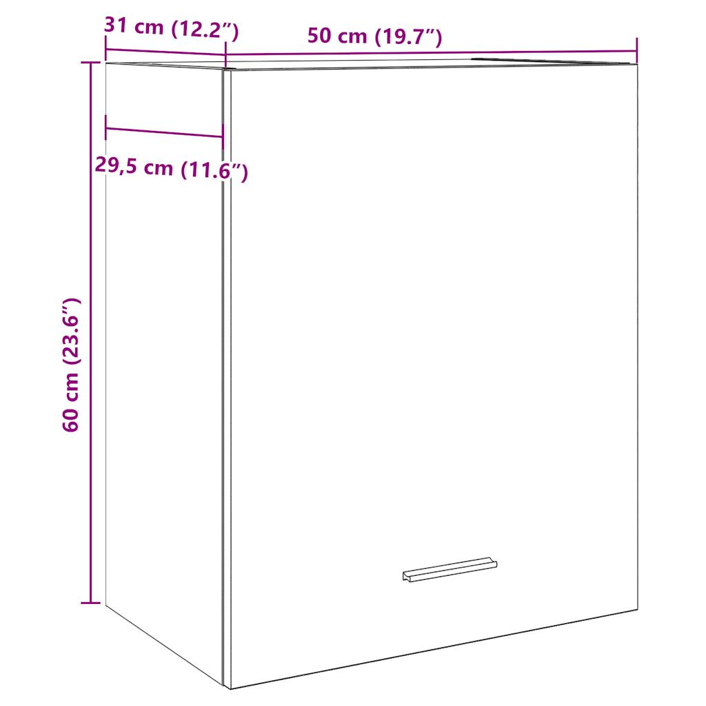 Hanging Cabinet Lyons 2 pcs Artisan Oak 50x31x60 cm Engineered Wood