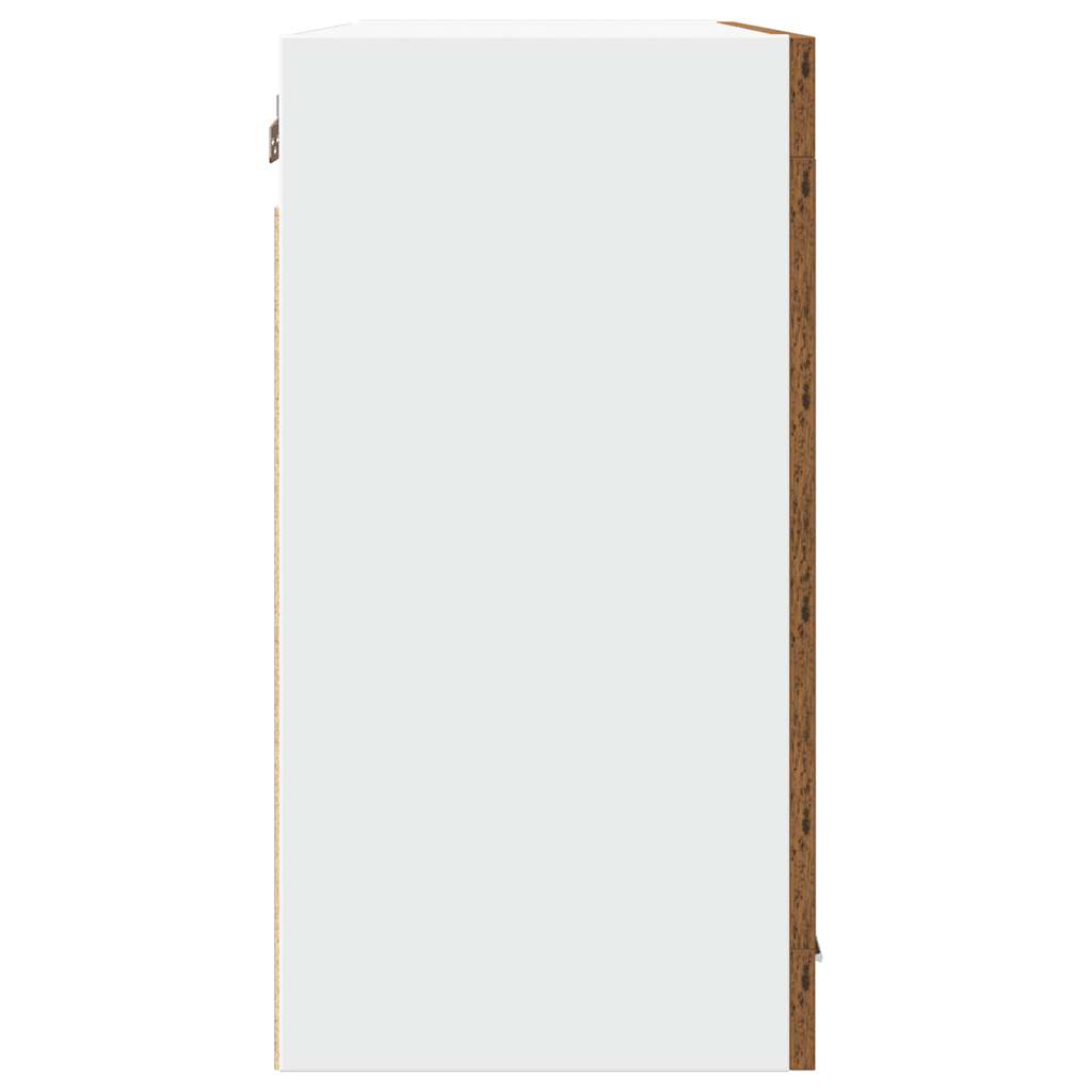 Hanging Glass Cabinet Lyon Old Wood 80x31x60 cm Engineered Wood