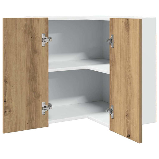 Hanging Corner Cabinet "Lyon" Artisan Oak 57x57x60 cm