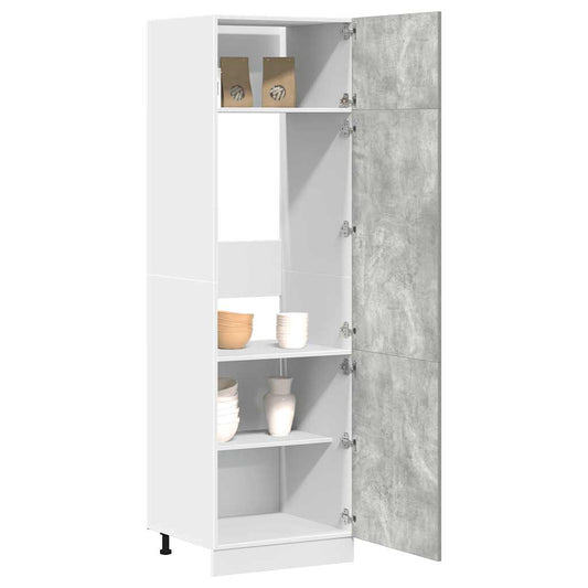Refrigerator Cabinet "Lyon" Concrete Grey 60x57x207 cm