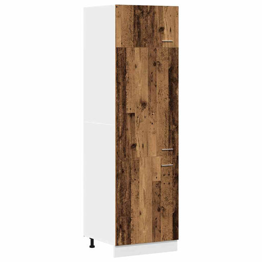 Refrigerator Cabinet "Lyon" Old Wood 60x57x207 cm Engineered Wood