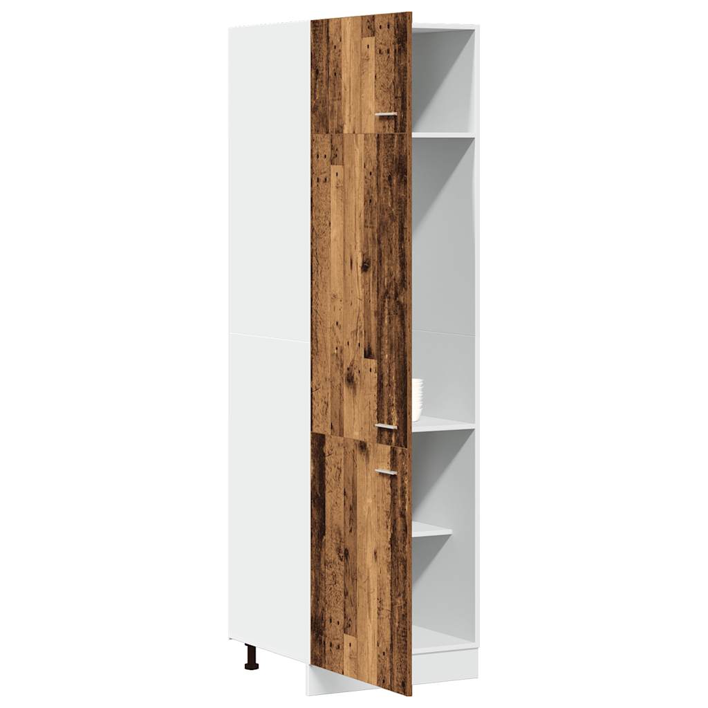 Refrigerator Cabinet "Lyon" Old Wood 60x57x207 cm Engineered Wood