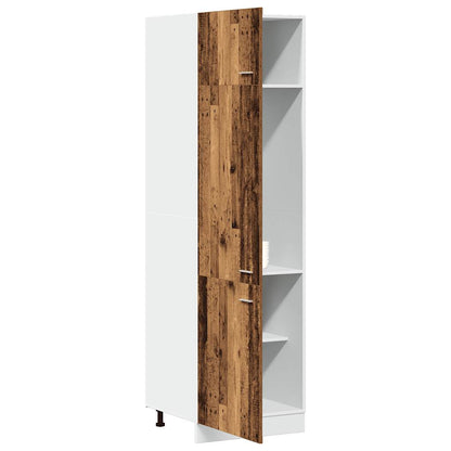 Refrigerator Cabinet "Lyon" Old Wood 60x57x207 cm Engineered Wood