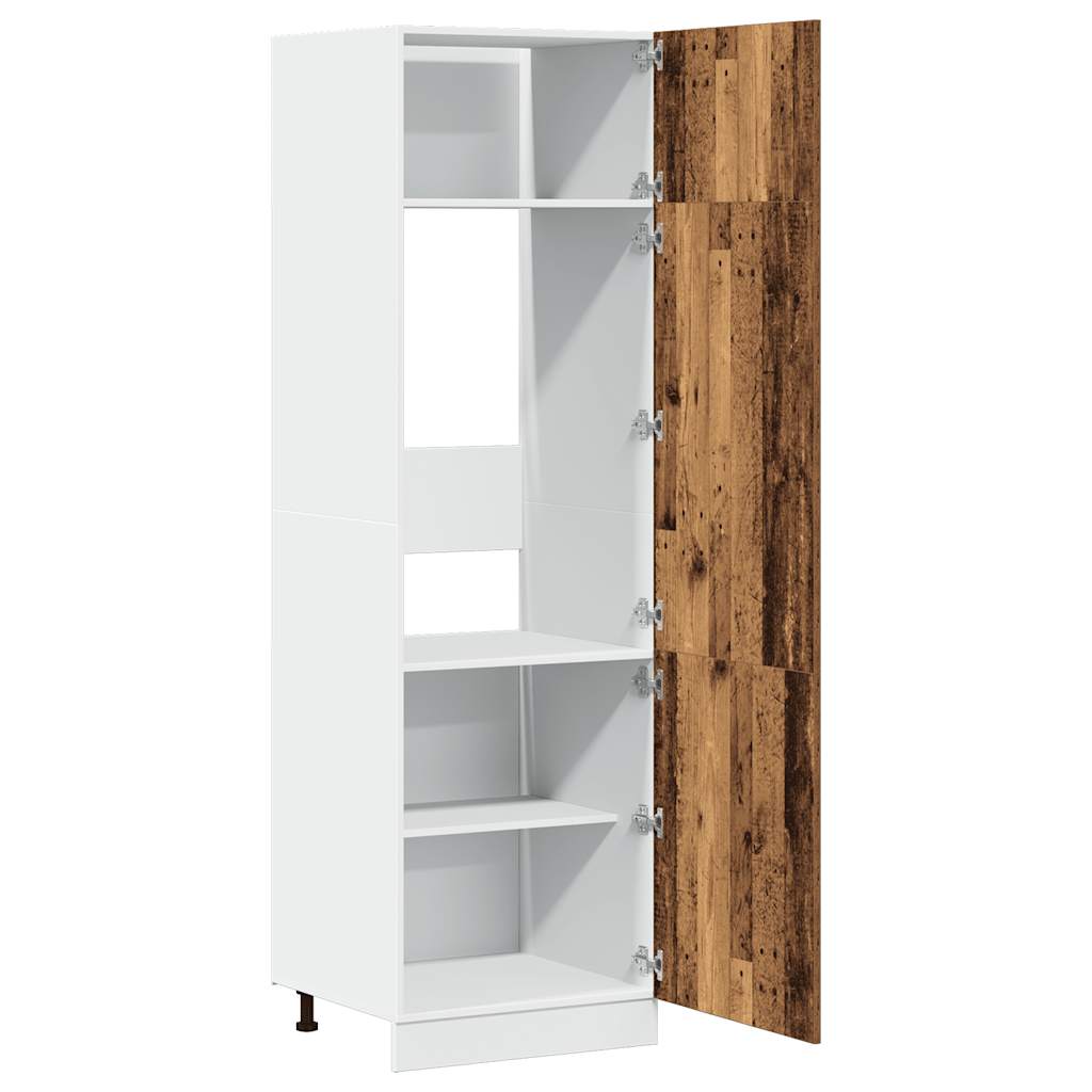 Refrigerator Cabinet "Lyon" Old Wood 60x57x207 cm Engineered Wood