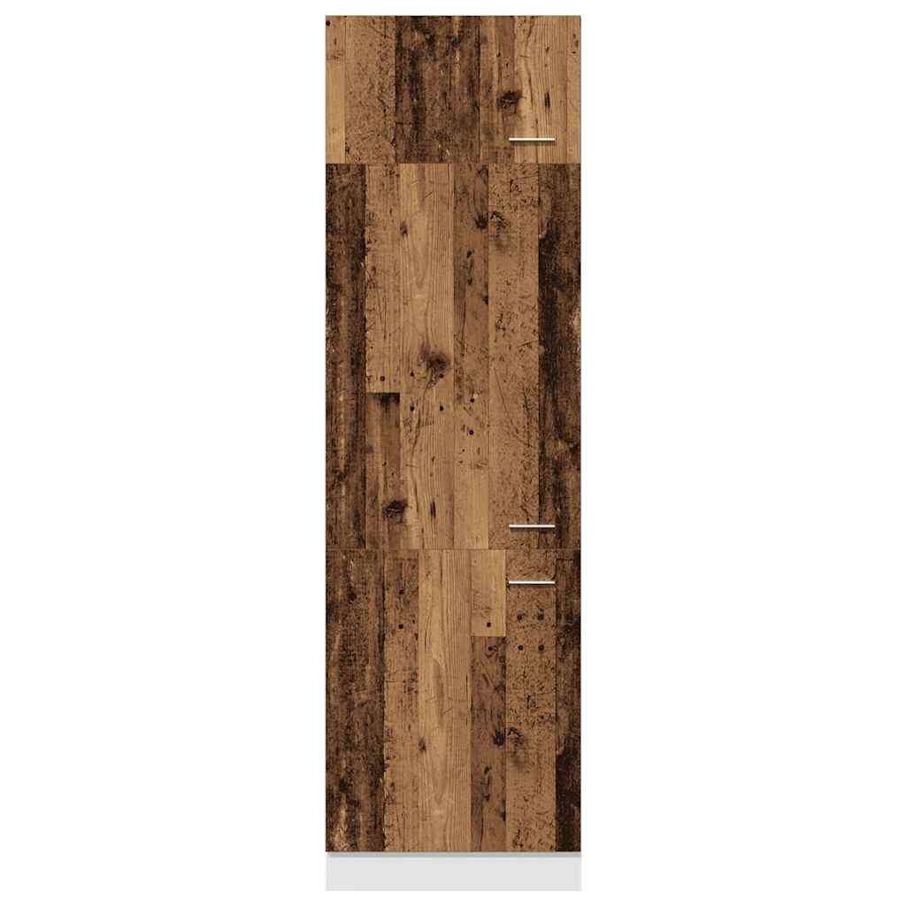 Refrigerator Cabinet "Lyon" Old Wood 60x57x207 cm Engineered Wood