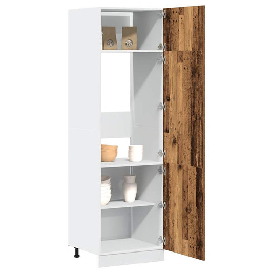 Refrigerator Cabinet "Lyon" Old Wood 60x57x207 cm Engineered Wood