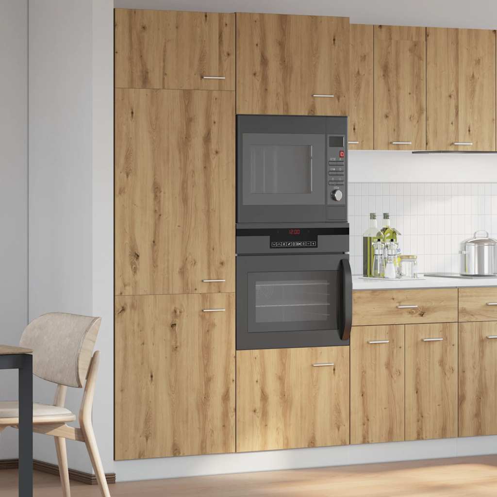 Refrigerator Cabinet "Lyon" Artisan Oak 60x57x207 cm