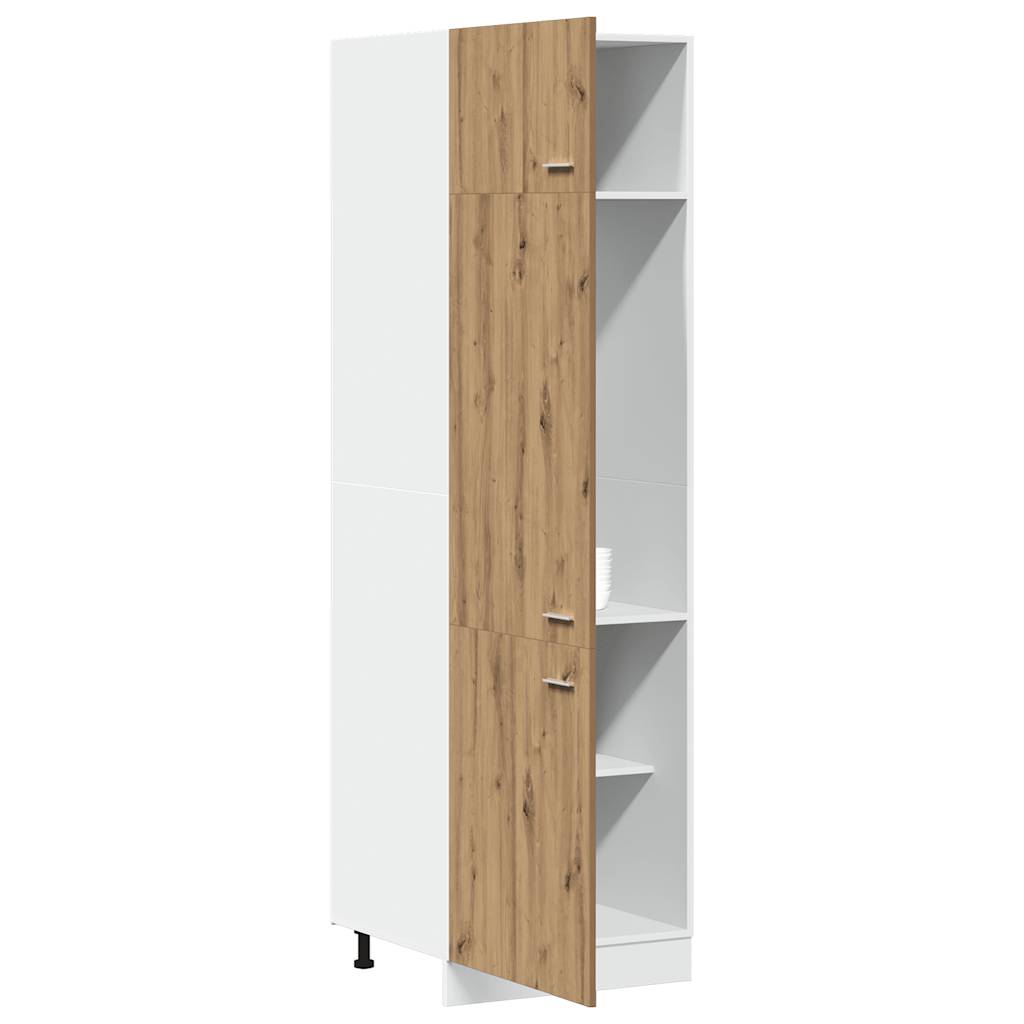 Refrigerator Cabinet "Lyon" Artisan Oak 60x57x207 cm