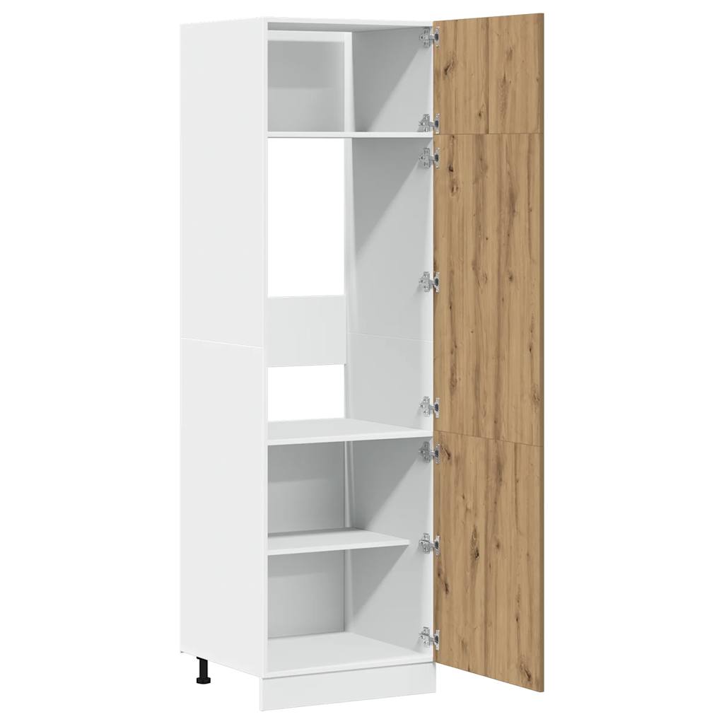 Refrigerator Cabinet Lyon Artisan Oak 60x57x207 cm Engineered Wood