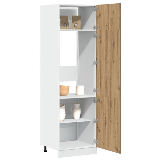 Refrigerator Cabinet "Lyon" Artisan Oak 60x57x207 cm