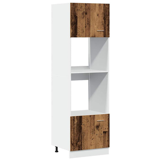 Microwave Cabinet "Lyon" Old Wood 60x57x207 cm Engineered Wood
