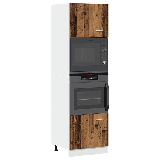 Microwave Cabinet "Lyon" Old Wood 60x57x207 cm Engineered Wood