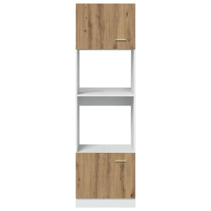 Microwave Cabinet "Lyon" Artisan Oak 60x57x207 cm Engineered Wood
