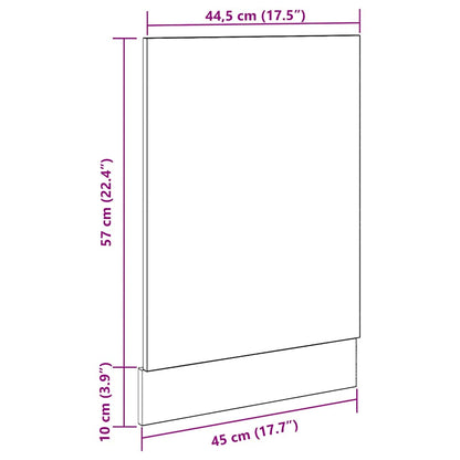 Dishwasher Panel Lyon Concrete Grey 45x3x67 cm