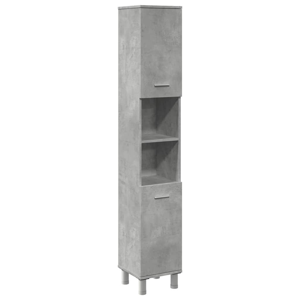 Bathroom Cabinet Concrete Grey 30x30x179 cm Engineered Wood