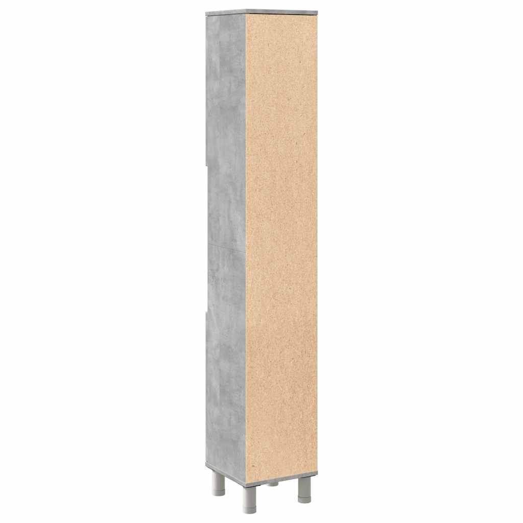 Bathroom Cabinet Concrete Grey 30x30x179 cm Engineered Wood
