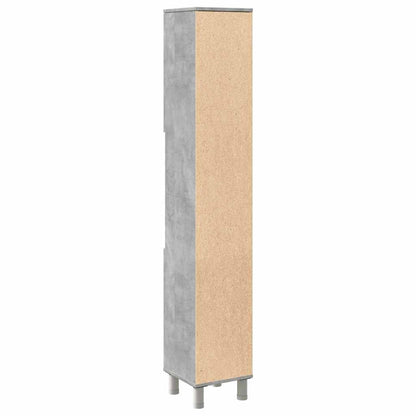 Bathroom Cabinet Concrete Grey 30x30x179 cm Engineered Wood