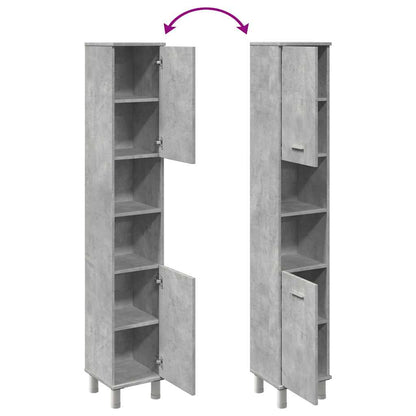 Bathroom Cabinet Concrete Grey 30x30x179 cm Engineered Wood