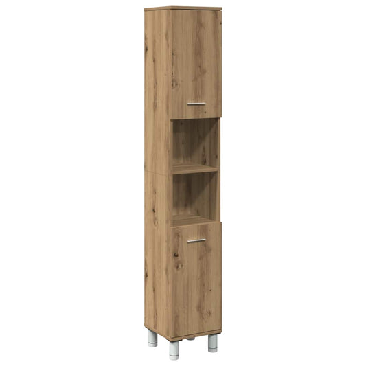 Bathroom Cabinet Artisan Oak 30x30x179 cm Engineered Wood