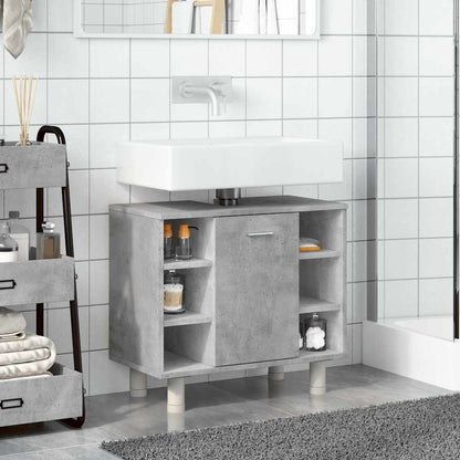 Bathroom Cabinet Concrete Grey 60x32x53,5 cm Engineered Wood