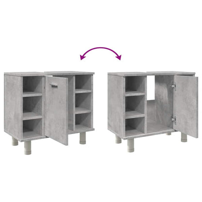 Bathroom Cabinet Concrete Grey 60x32x53,5 cm Engineered Wood