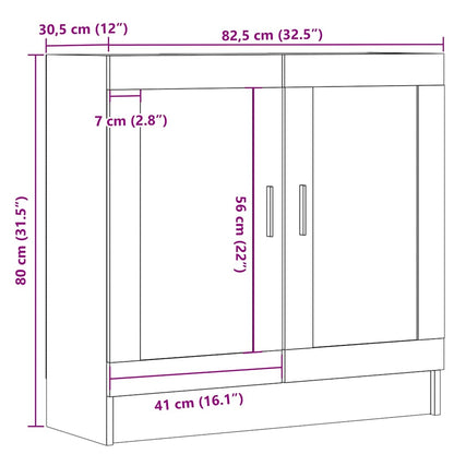 Book Cabinet Old Wood 82.5x30.5x80 cm Engineered Wood