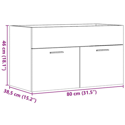 Sink Cabinet Sonoma Oak 80x38.5x46 cm Engineered Wood