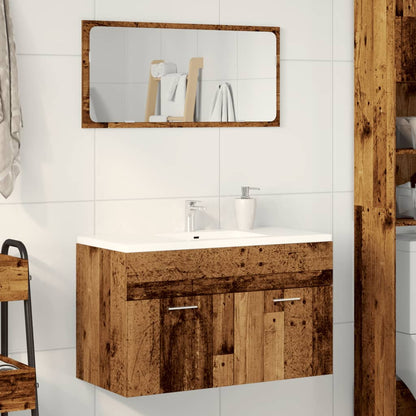 Bathroom Sink Cabinet Old Wood 90x38,5x46 cm Engineered Wood