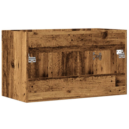 Bathroom Sink Cabinet Old Wood 90x38,5x46 cm Engineered Wood