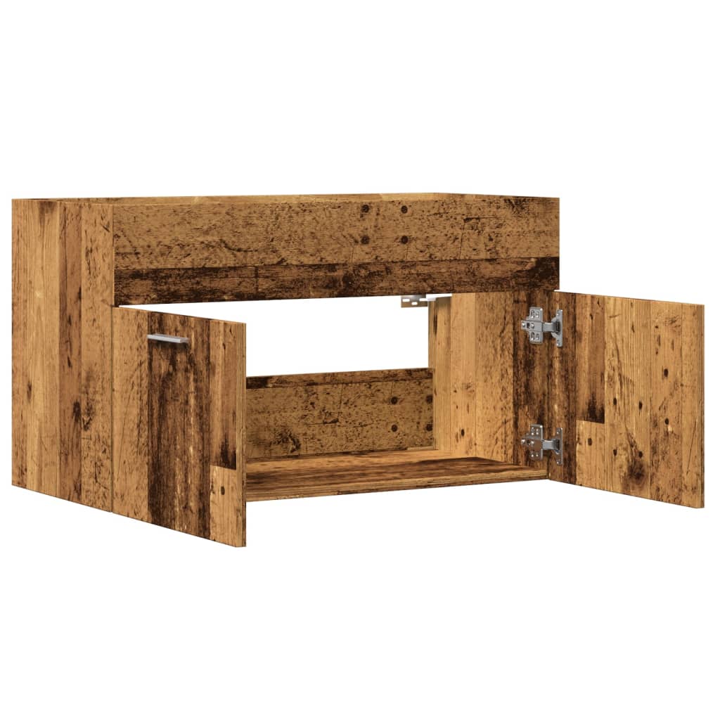 Bathroom Sink Cabinet Old Wood 90x38,5x46 cm Engineered Wood