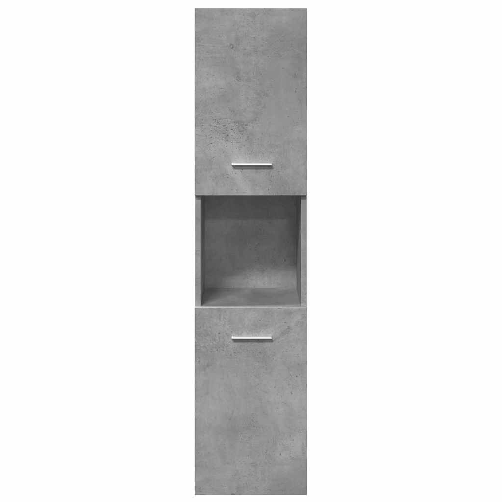 Bathroom Hanging Cabinet Concrete Grey 30x30x130 cm Engineered Wood