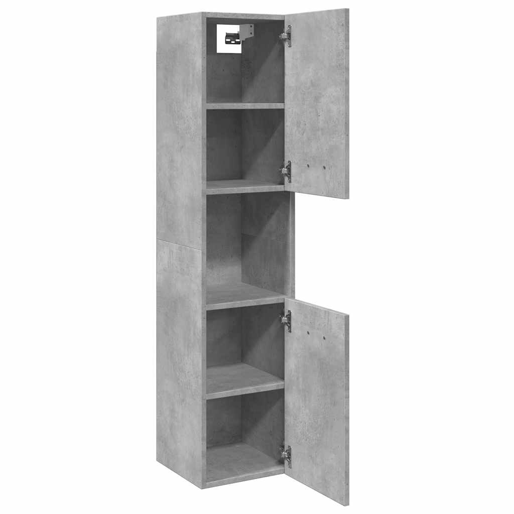 Bathroom Hanging Cabinet Concrete Grey 30x30x130 cm