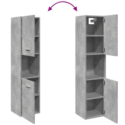 Bathroom Hanging Cabinet Concrete Grey 30x30x130 cm